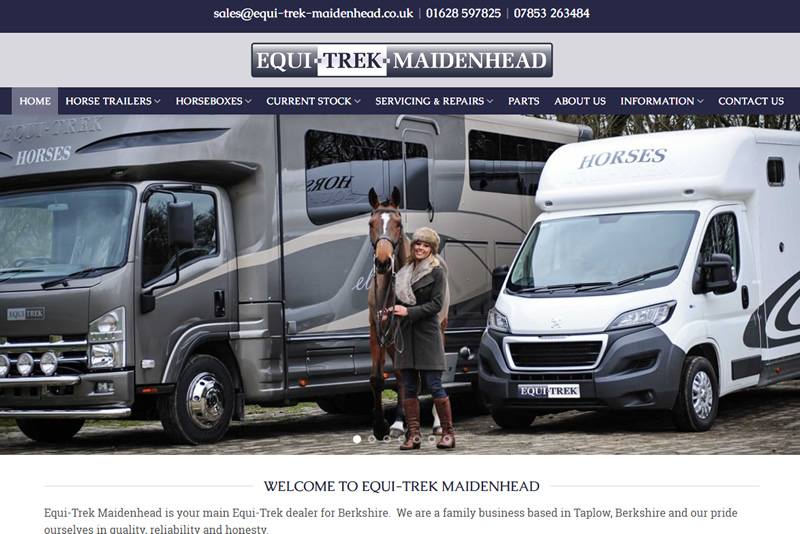 Website Design By PHD - Equi-Trek Maidenhead