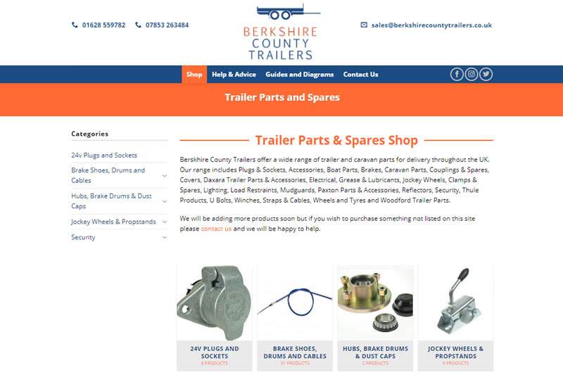 Website Design By PHD - Trailer Spares and Parts